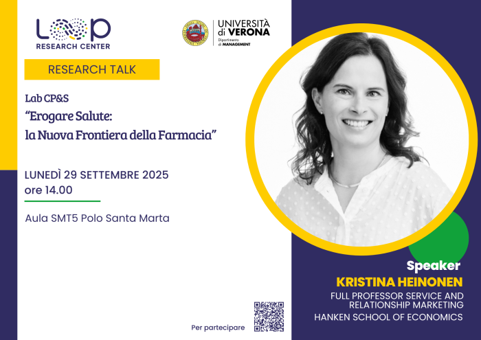 Research Talk "Dispensing health: the new frontier of pharmacy"